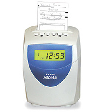 self-totaling time clock