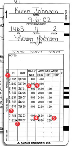 Employee Time Clocks - Amano MRX 35 cards 500 Amano MRX35 cards Q:500